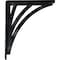 Ekena Millwork Nevio Wrought Iron Bracket, (Single center brace), Antiqued Pewter 1 1/2"W x 10"D x 12"H BKTM01X10X12SNEAPW - alternate 3